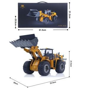 액추에이터 새로운 RTR HUINA 1583 1/14 스케일 RC 무선 조종 트럭 로더 자동차 조명 및 사운드 포함 2.4GH