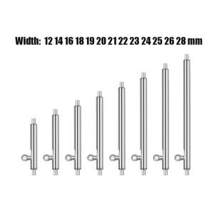 10개입 지름 1.5mm/1.8mm 스프링바 퀵 릴리즈 시계 스트랩 링크  폭 12mm-26mm 스마트 밴드 스테인리스 스