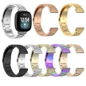 금속 스트랩 Fitbit Versa 3 4 스마트 워치 팔찌 스테인레스 스틸 루프 걸쇠 Sense 라이트 밴드