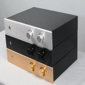 풀알루미늄 인클로저 하이파이 DIY 오디오 프리앰프 케이스, 파워 앰프 세차 4308 실버 블랙 골든 패널 선