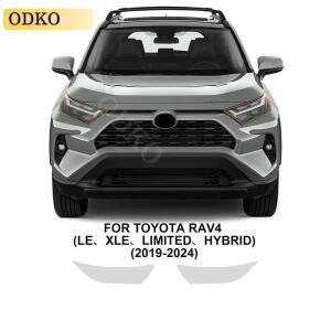 도요타 RAV4 하이브리드 XA50 2019-2024 프론트 헤드라이트 프리컷 페인트 보호 클리어 필름 PPF TPU 투명