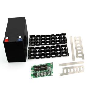 DIY 12V 리튬 배터리 보관함 3x7 18650 케이스 고정 홀더 3S40A 플라스틱 쉘 블랙-A76U