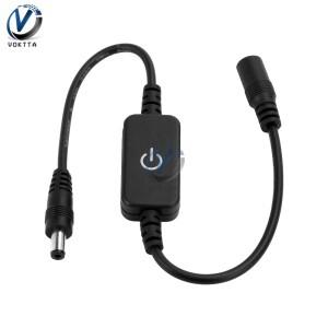 DC 5V 12-24V 2A USB 터치 디밍 스위치 1채널 무단계 LED 디머 컨트롤러 스트립 조명 밝기 조절 가능)