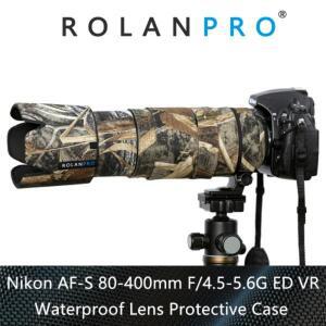 ROLANPRO 카메라 렌즈 코트, 니콘 호환 AF-S 80-400mm f/4.5-5.6G ED VR 위장 보호 케이스, 레인 커버 건