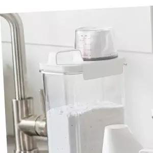 세탁기 섬유유연제 통 dispenser 눈금 가루 계량컵 액체 세제통 사각디스펜서