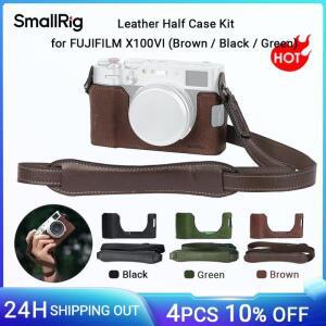 SmallRig X100VI 하프 가죽 케이스 키트(어깨 끈 포함), FUJIFILM 4699용 레트로 스타일 카메라