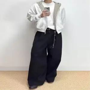 남성 캐주얼 집업 양면 후드티 커플 봄가을 카디건 데일리 천체크 다올3