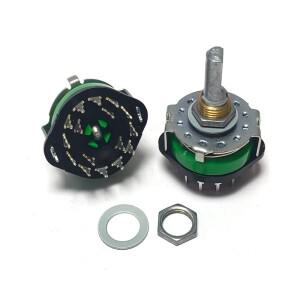 ALPS 로터리 스위치  4 극  12 360 도 SRRM1C7800 밴드 무한 회전 증폭기 신호 20mm 샤프호환트  1 개