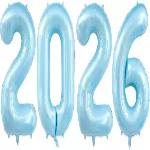 2026 파스텔 블루 풍선 40인치 대형 헬륨 마일라 포일 새해 크리스마스 졸업 파티 장식용