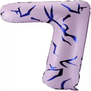 타즈두리안 40인치 7번 풍선 K팝 테마 타투 디자인 대규모 포일 파티 생일 기념 갈랜드 아치 장식 용품