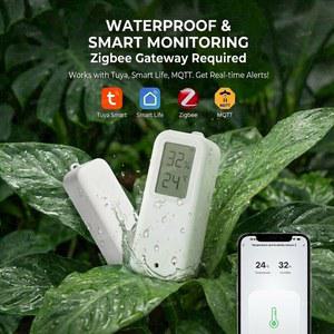 히든센서 LCD 화면이 ZIGBEE 방수 온도 스마트 습도 홈 라이프 Z2M용 습도계 센서
