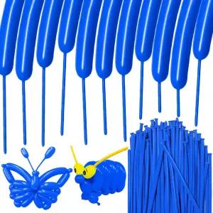 HYKJNBW 100Pcs 블루 260 풍선 아치를 묶는 긴 비틀기 위한 스키니 동물 생일 파티 결혼식 장식
