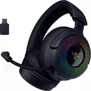 크라켄 V4 무선 게이밍 헤드셋 2.4GHz 블루투스 USB - 슈퍼 와이드밴드 마이크 40mm 드라이버 9존 RGB 조명