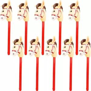 하콘바 12피스 40인치 풍선 스틱 말 카우보이 카우걸 머리 포니 이용한 테마 파티 크리스마스 생일 풀 장식
