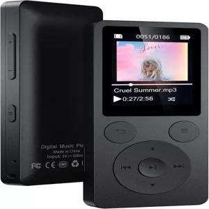 블루투스 5.3 자동 재연결 기능이 있는 64GB MP3 플레이어 스피커가 뮤직 1.8인치 화면 및 물리 버튼 음성