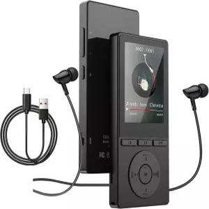 64GB MP3 플레이어 블루투스 5.3 탑재 스포츠 러너를 위한 하이파이 사운드 음악 2.4인치 화면 HD 스피커