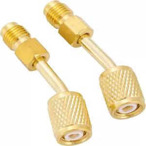 안티 블로우백 어댑터 1/4 SAE 스위블 스트레이트 미니 스플릿 암컷 x 수컷 R410A CFC HFC HVAC 냉매