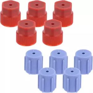 차량 에어컨 교체 및 유지보수를 위한 10pcs AC 충전 포트 캡 13mm 시스템 서비스 밸브 누수 방지 R134a