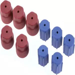 코만데 10Pcs/세트 R134a 캡 A/C 13mm 및 에어컨 서비스 AC 시스템 충전 포트 로우사이드 하이사이드