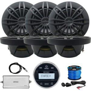 Enrock EM856 게이지 스타일 6개흰색 수신기 4X 인터페이 스피커 2W 센터