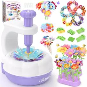 걸스홈 300+PCS 패브릭 꽃다발 장난감 들을 위한 DIY 꽃 만들기 키트 재사용 가능한 예술 및 공예품