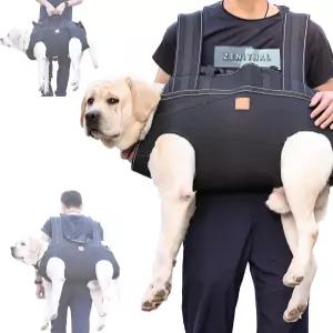 테라파톤 반려견용 트 하네스 백팩 캐리어 손잡이가 달린 전신 슬링 관절 부상용 계단 노견 큰 20-29파운드
