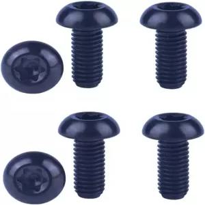 바이크 자전거 브레이크 로터 스크류 6Pcs(블랙)용 VAMUOEFL M5 x 10mm 티타늄 볼트 Torx T25 헤드