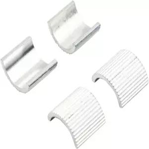 QIXIAMO 모터사이클 핸들바 마운트 r 클램프 22mm 7/8인치 1-1/8인치 변환 심 스페이서 어댑터 실버