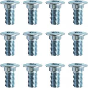 BLCYANUE 12PCS 나사 후방 브레이크 로터 M8 볼트 피트 더트 바이크 쿼드 ATV 8mm M8x1.25 야마하 밴시 350