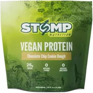 스톰프 뉴트리션 초콜릿 칩 쿠키 도우 단백질 완두콩 비-GMO 25g 및 근육 지원 - 스쿱 식물성 포장 금지