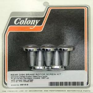 캐스트 휠 OEM 43562-92가 장착된 할리 데이비슨 브레이크 로터용 콜로니 크롬 리어 TORX 볼트