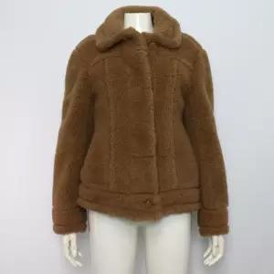 Max Mara(막스마라) 23108604396 카멜 울 실크 블렌드 여성 테디 자켓aa63402