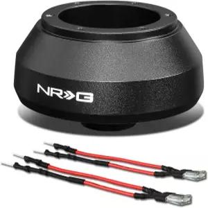 NRG 이노베이션스 레이싱 스타일 스티어링 휠 퀵 릴리스 숏 허브 어댑터 6 X 74mm 볼트 패턴 블랙 바디