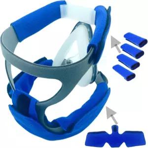 4팩 CPAP 스트랩 커버 넥 컴포트 패드 마스크 헤드기어 압력 감소 및 치크 레드 마크로 유효 수명을 연장