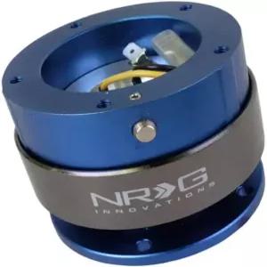 NRG 이노베이션스 2.0세대 레이싱 스타일 스티어링 휠 퀵 릴리스 허브 양방향 5홀 어댑터 티타늄 크롬 링이