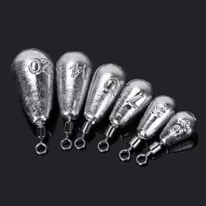 10개 묶음당 낚시 추 무게추 3.5g 5g 7g 10g 14g 20g 물방울 모양 용품 액세서리