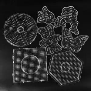 5mm 하마 비즈 Pegboard 템플릿 장난감 DIY perler 도구 PUPUKOU 교육 Tangram 지그 소 퍼즐 철