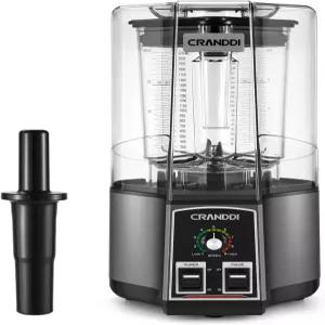 분쇄 얼음 다지기 블렌딩을 위한 CRANDDI 상용 블렌더 변조 및 탈착식 방음 커버가 있는 1500W 80온스 K85