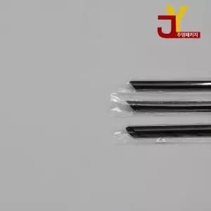 사선 개별 일자 빨대 7/25 블랙 8000개