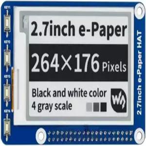라즈베리 파이 4B 3B 제로 젯슨 나노 아두이용 2.7 E-Ink 디스플레이 HAT E-Paper 264x176 블랙 화이트