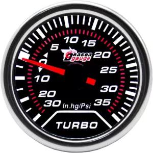 LKRXW 자동차 부스트 게이지 2인치 52mm 오토 터보 압력 포인터 12V 밝은 빛 표시등 진공 미터 스모크 렌