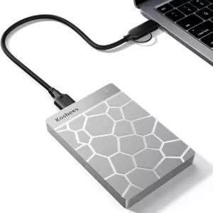 코스비 500GB 외장 하드 드라이브 윈도우용 휴대용 PC MAC 노트북 PS4 Xbox One 360과 호환되는 울트라