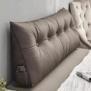 침대용 헤드보드 요추 베개 독서 등받이 쿠션 삼각 웨지 지지대 사이즈 00x20x50cm 39x78x20 색상 커피