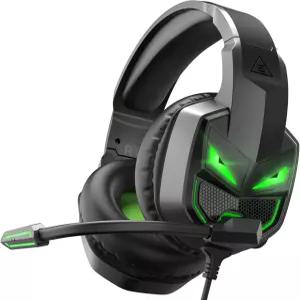 마이크 노이즈 캔슬링 편안한 이어 패드 50mm 드라이버 RGB 라이트 원 키 컨트롤 PC Xbox PS4 스위치