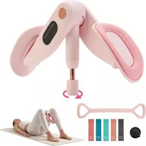 메시올리 허벅지 트레이너 골반 바닥 운동 장치 360 조절 가능한 여성 및 15-55LB 저항 밴드 세트 신체