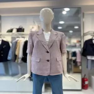 크로커다일 레이디 반팔 체크 자켓 CLFMJK305_DG