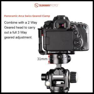 SUNWAYFOTO 58mm 파노라마 아카 스위스 기어드 클램프 삼각대 헤드용