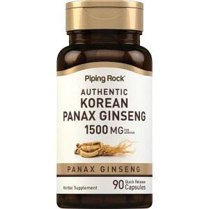 파이핑 락 산 파낙스 인삼 보충제 | 1500mg 90캡슐 비-GMO 및 글루텐 프리 포뮬러