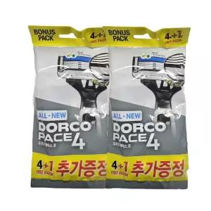 도루코 페이스 4 4중날 면도기 휴대용 일회용 10개입