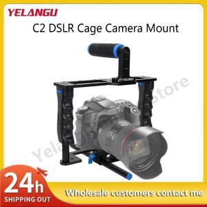 YELANGU C2 DSLR 카메라 마운트, 탑 핸들 그립, 포토 스튜디오 키트, 래빗 케이지 스태빌라이저,
